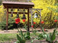 Bells in a garden