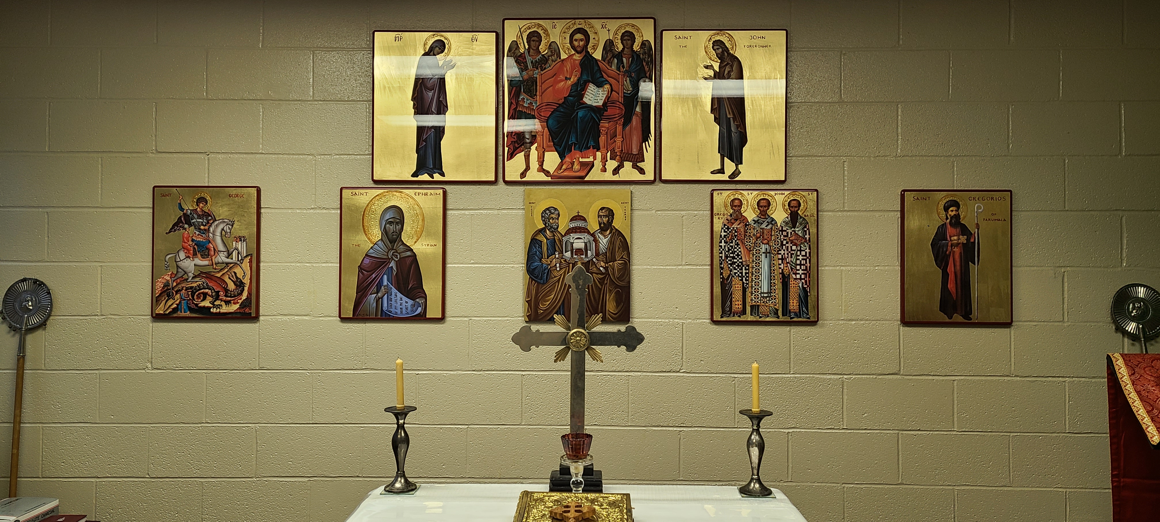 The new icons at the Malankara Chapel