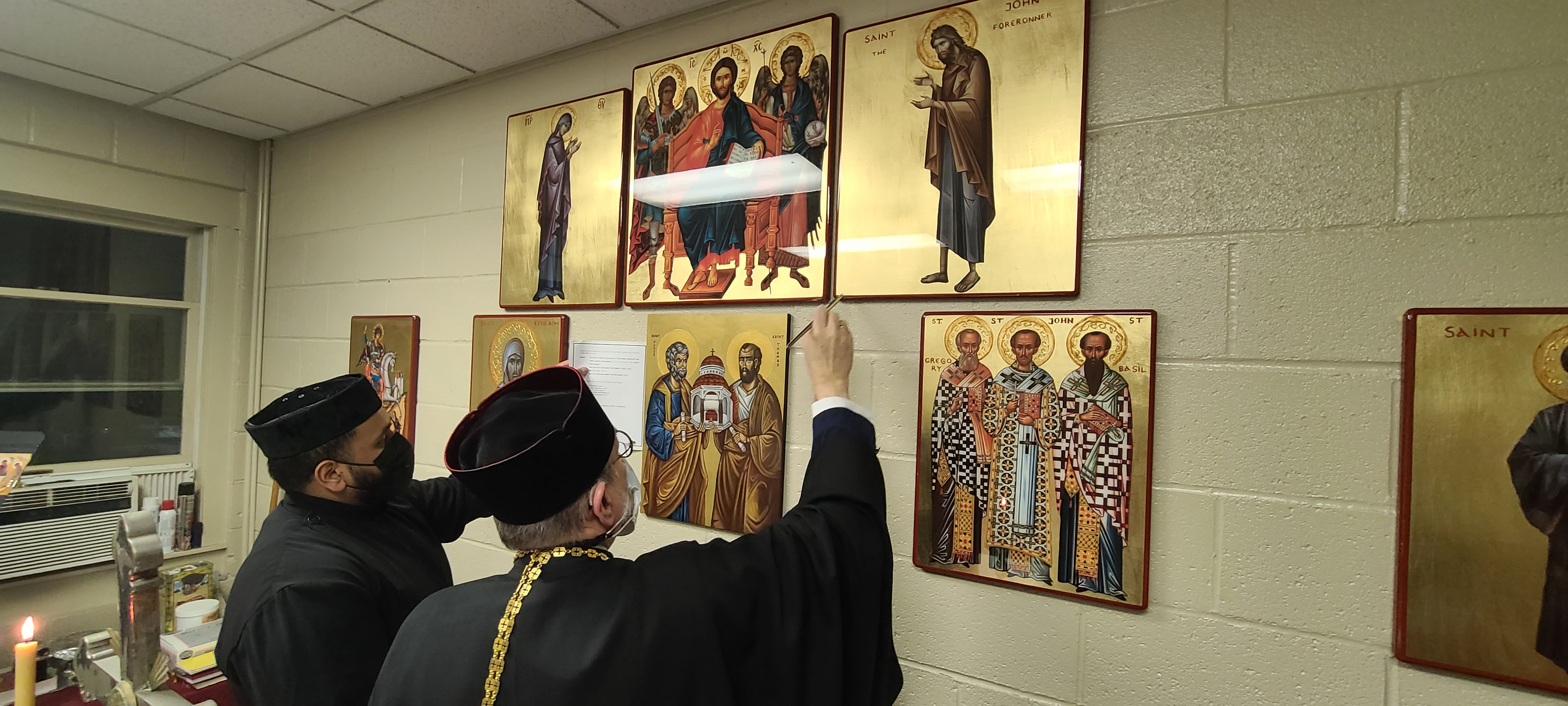 Fr Chad blesses new icons