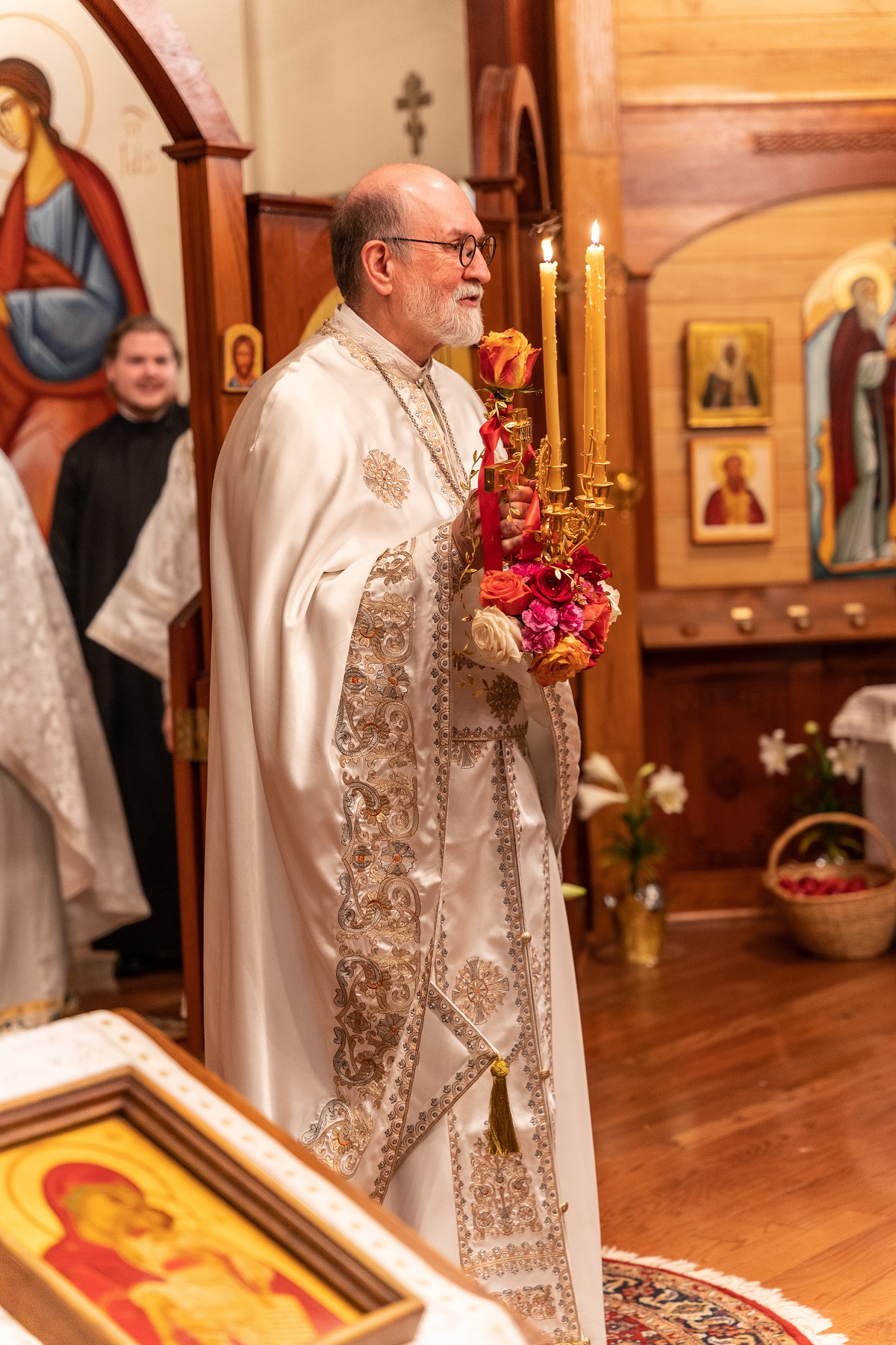 Fr Chad at Paschal liturgy