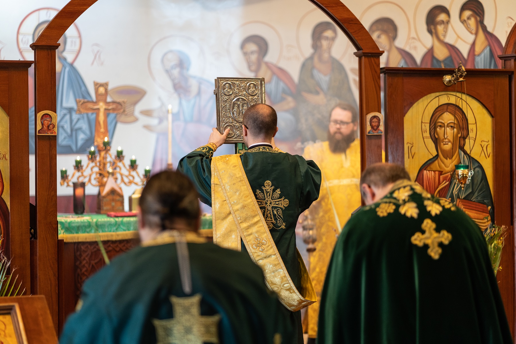 Gospel raised during Palm Sunday Liturgy