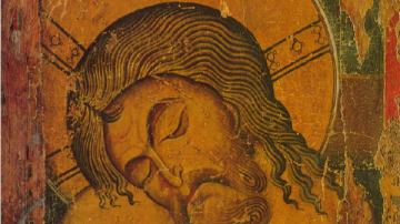 Man of Sorrows. Double sided icon; Byzantine Museum, Kastoria, Greece; Byzantine, second half of the 12th century.