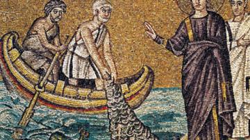 The Calling of Saints Peter and Andrew from the Church of Sant’Apollinare, Ravenna, Italy