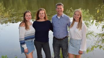 Rich and Hollie with daughters Nellie and Kalista