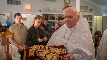 Fr Michael Koblosh before receiving the miter