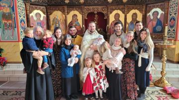 Fr Anthony Machnee, family, and friends following his priestly ordination