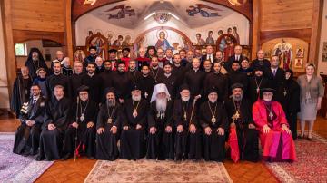 The 2022 Graduating Class with Hierarchs, Seminary Board, and Faculty