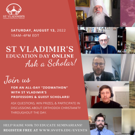 St Vladimir's Education Day Online: Ask a Scholar!