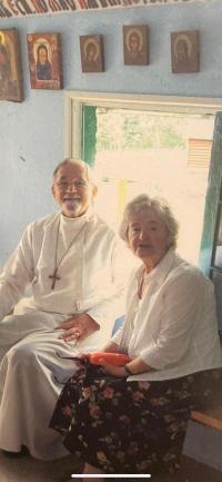 Fr Thomas and Mka Anne in St Sergius Chapel, Lac Labelle, Quebec, c. 2010