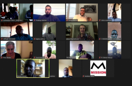 The mission team joined participants in Uganda via Zoom