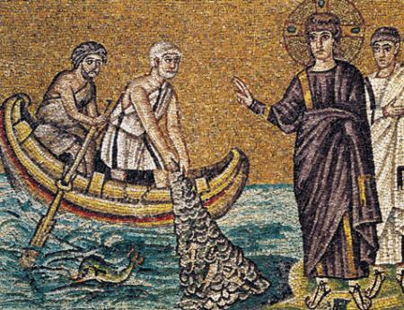 The Calling of Saints Peter and Andrew from the Church of Sant’Apollinare, Ravenna, Italy