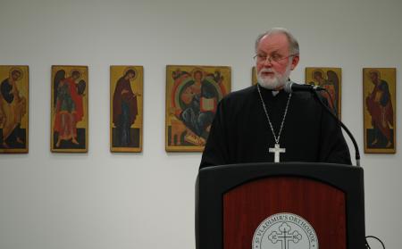 Fr Leonid delivers the annual Schmemann Lecture in 2005