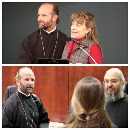 Fr Nicholas and Presbytera Merilynn speaking at St Vladimir's in 2014