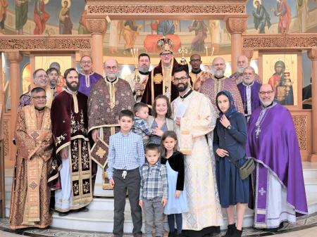 Dn John Vazquez, family, and friends following ordination