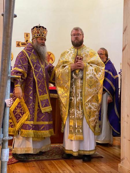 Fr Joseph at ordination with Bishop Gerasim