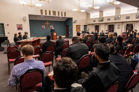 Audience in attendance at keynote address